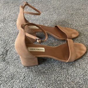 Steve Madden Nude Suede Heels 2 inches